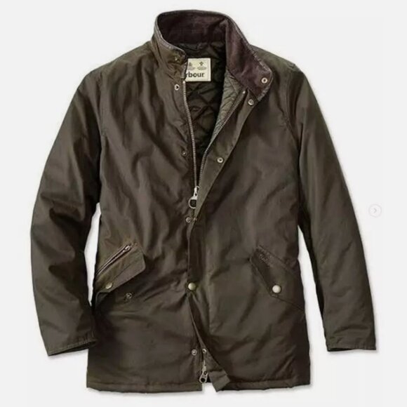 Barbour Men's Prestbury Wax Jacket in Olive MSRP$495 British Luxury Heritage - Picture 11 of 16